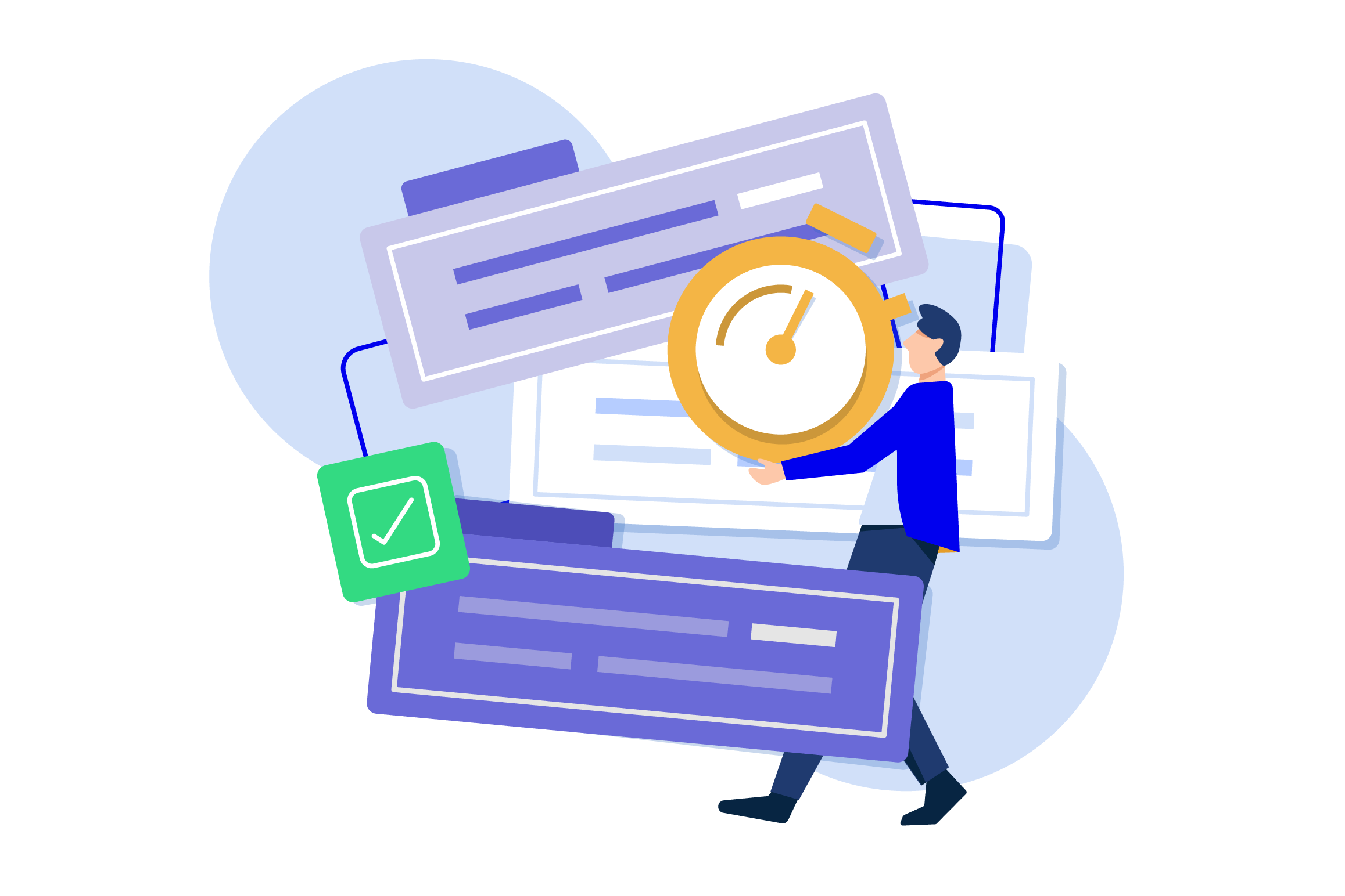 Implement in Hours - person with clock